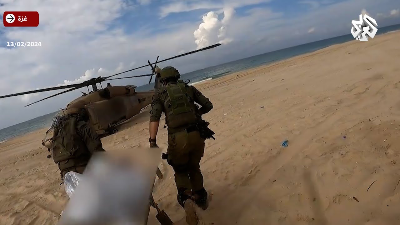شاهد.. الجيش الإسرائيلي يبث مشاهد لإجلاء ضابط مصاب من قطاع غزة